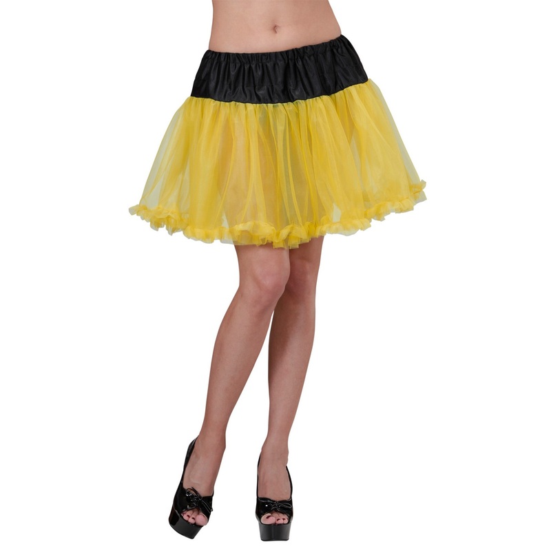 Yellow and black petticoat underskirt