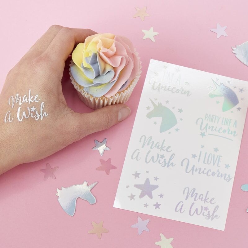 2 Shiny Unicorn tattoo sheets