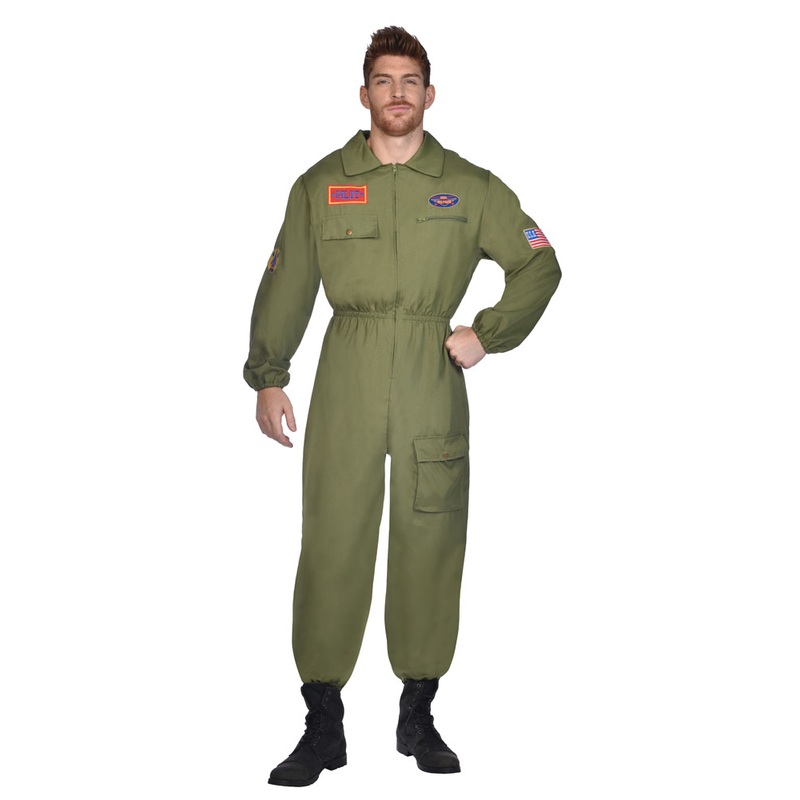US Navy Fighter Pilot Costume Men's S