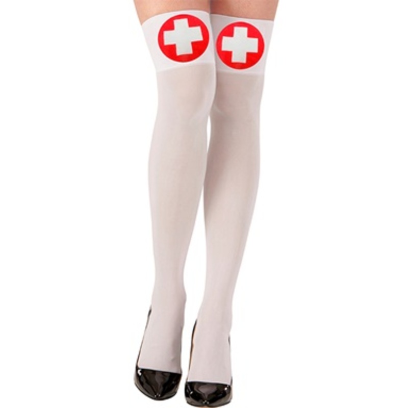 White-red nurse stockings