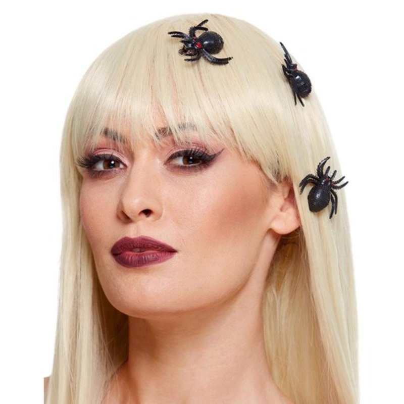 3 spider hair clips