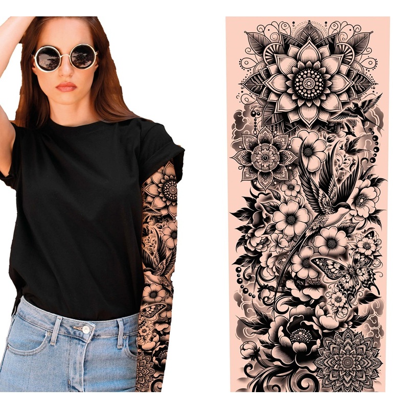 Tattoo sleeve black and white