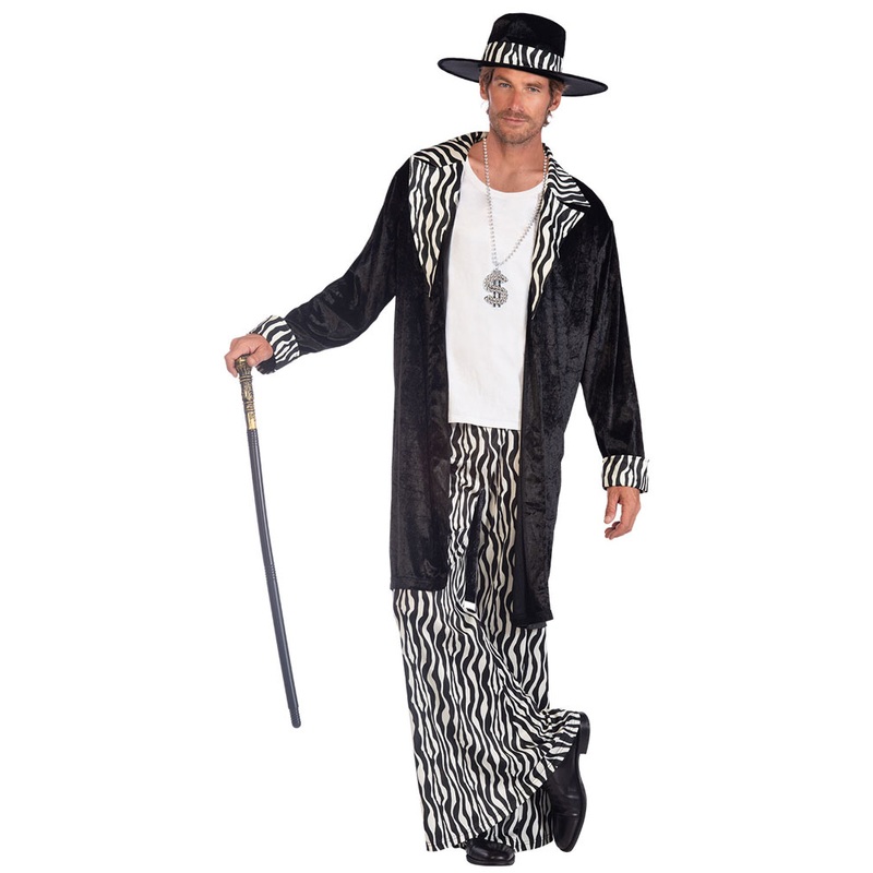 70's Zebra Pimp costume for men M-L
