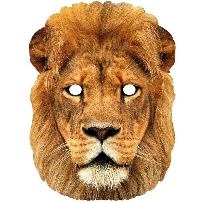 Authentic lion cardboard mask