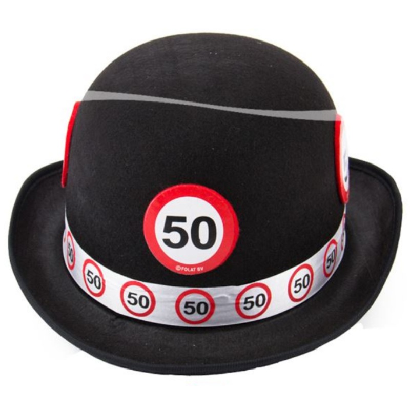 Traffic sign 50 felt hat