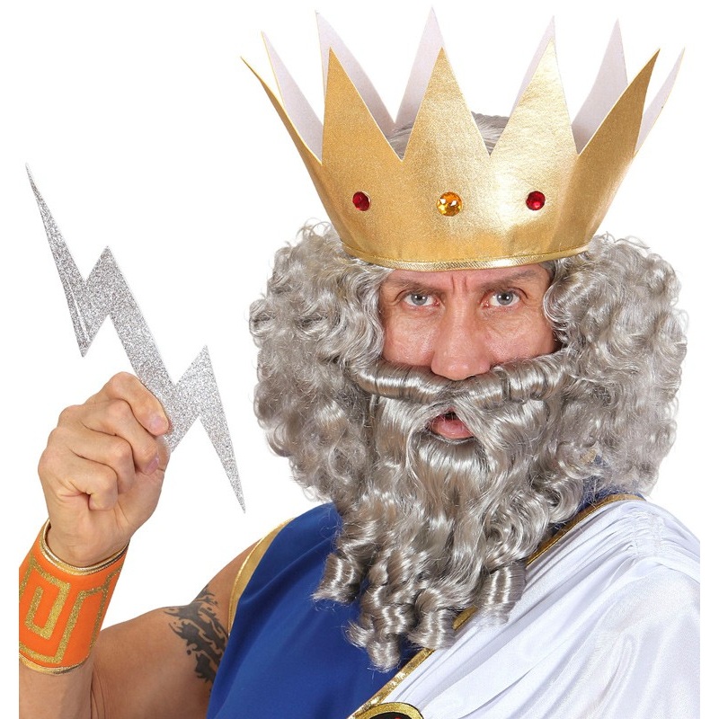 Voluminous wig with a beard