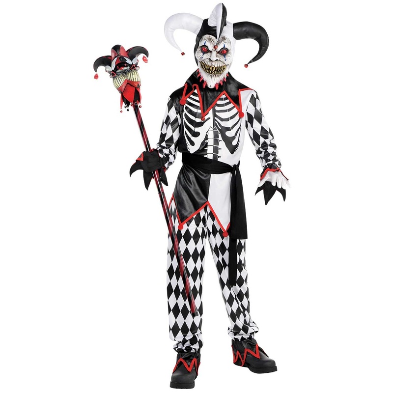 Zombie jester child costume