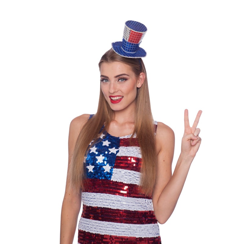 America mini sequin hat