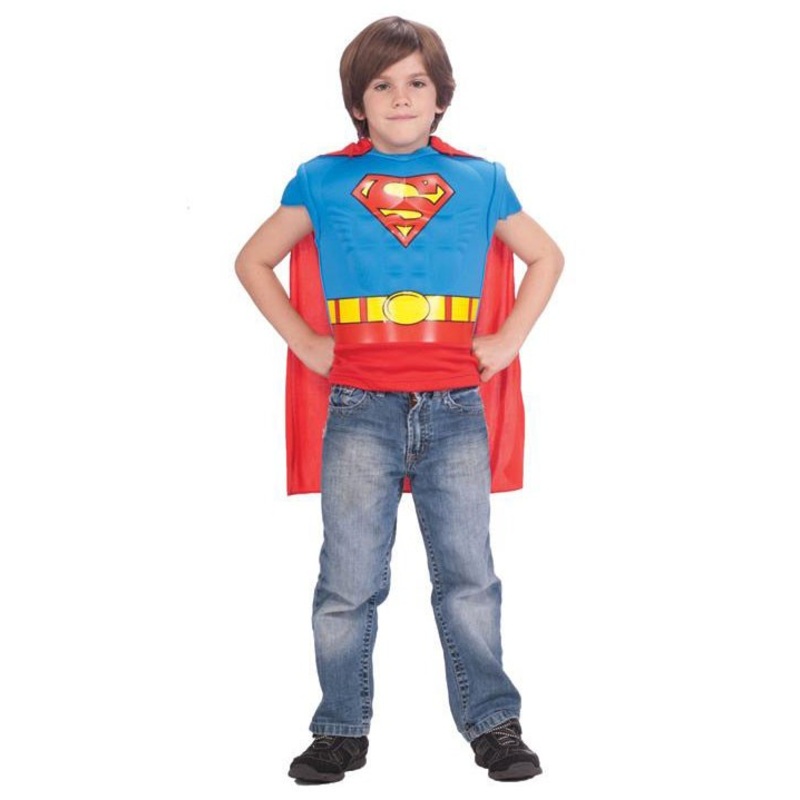 Superman muscle shirt with cape for kids