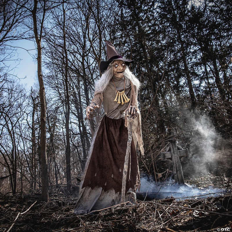 5.7ft Crone Witch Animated Prop (servo motor)