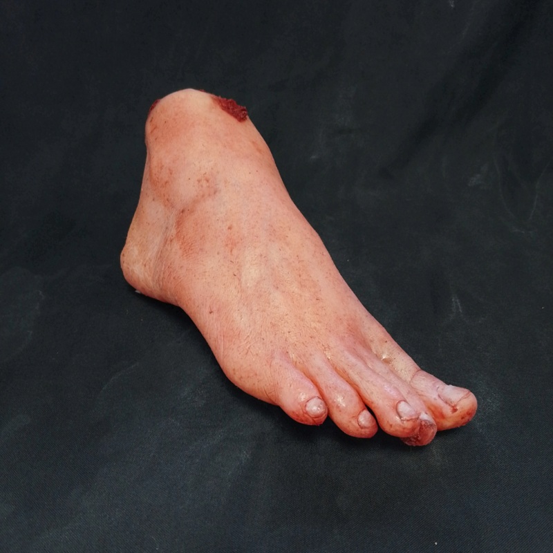 Silicone Female Severed Foot - Blood Wash