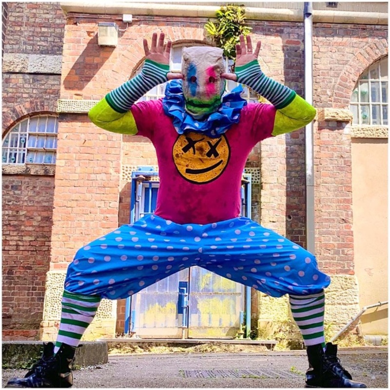 Spiral Clown Costume - SMILEY XL