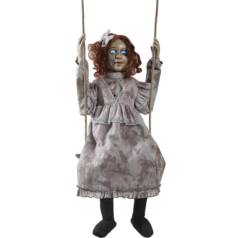 Swinging Decrepit Doll Animated Prop