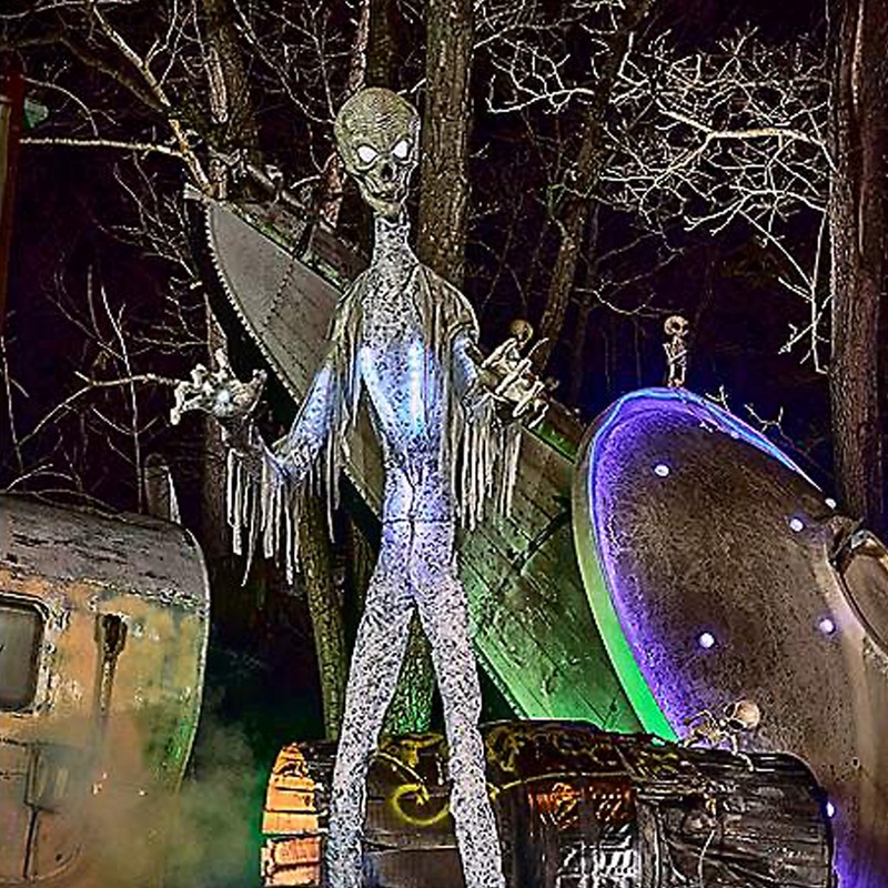 10 Ft Giant Death Ray Alien Animated Halloween Prop