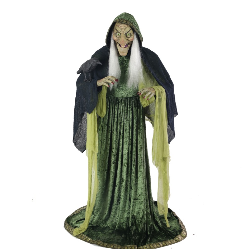 5.5ft Forest Witch Animated Halloween Prop