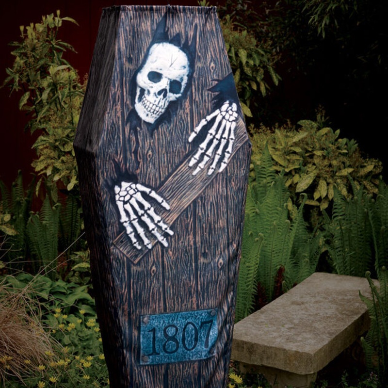 5ft Hanging Skeleton Coffin