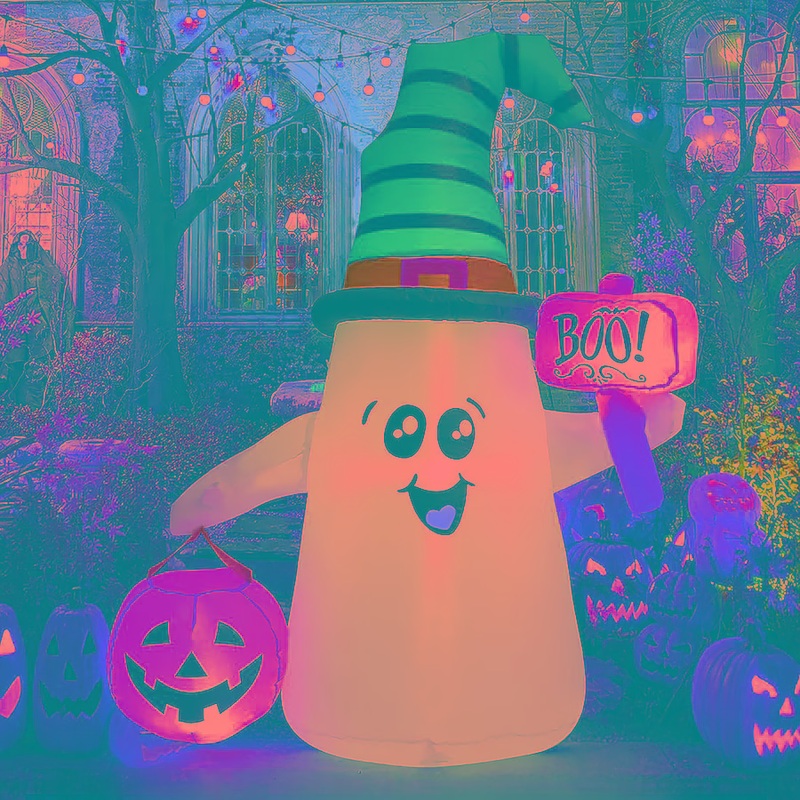 5ft Light Up Halloween Inflatable Ghost