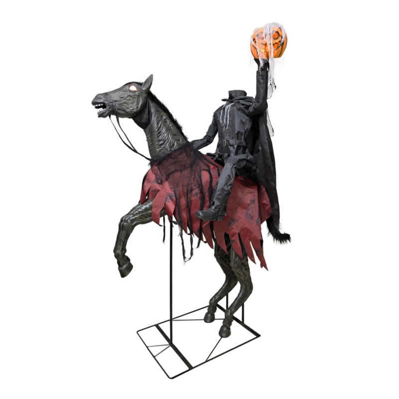 7ft Headless Horseman Knight Animated Halloween Prop