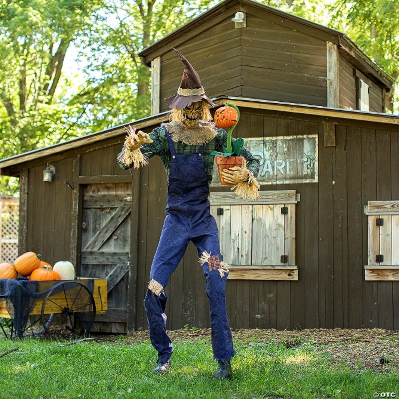 7ft Rotten Harvester Scarecrow Animated Prop