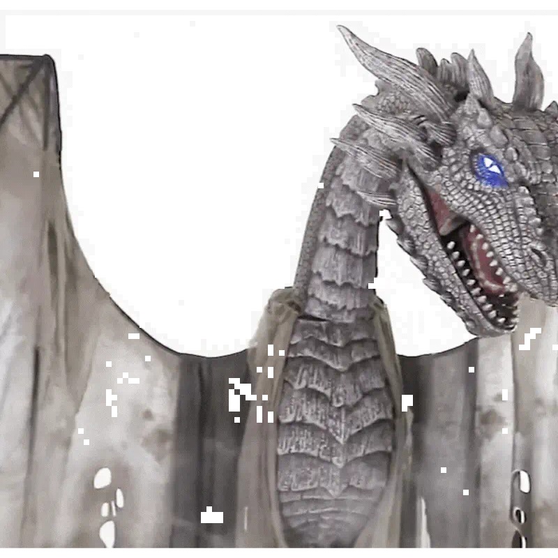 7ft Winter Dragon Animated Prop