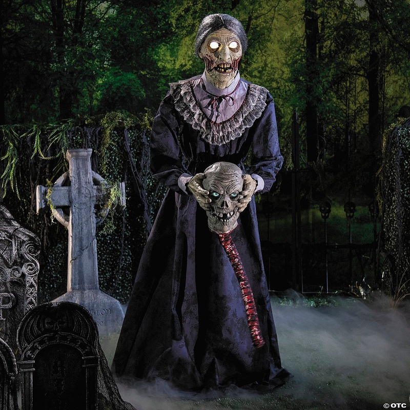Skeleton Zombie Couple Animated Halloween Prop