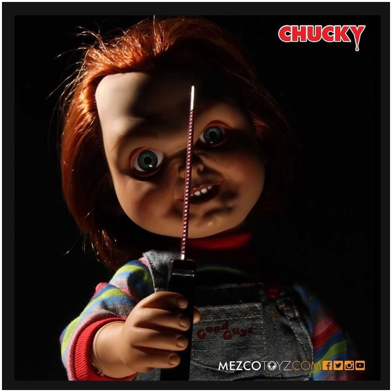 MEZCO 15" Talking Good Guys Chucky Doll Evil Face