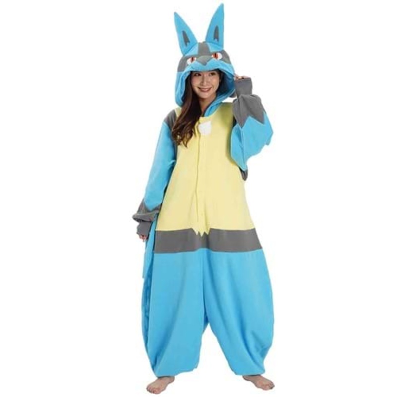 Plus Size Pokemon Lucario Kigurumi Costume for Adults