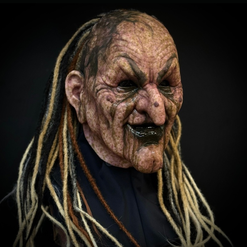 "The Hag" Silicone Half Mask with Dreads