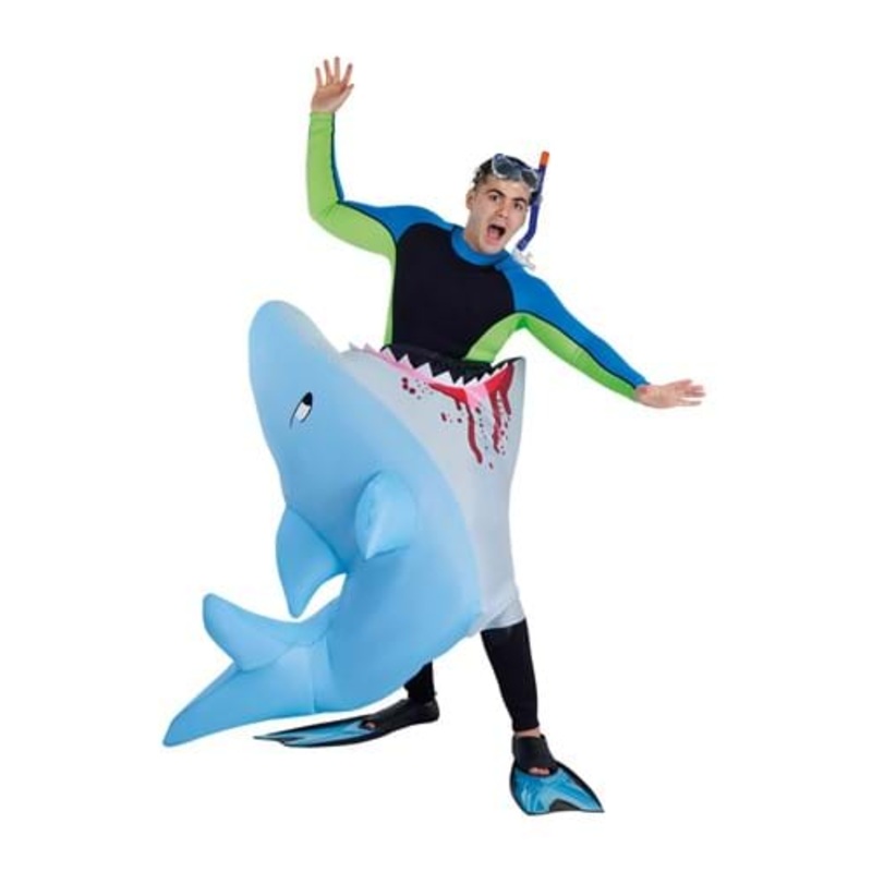 Adult Man Eating Shark Inflatable Costume