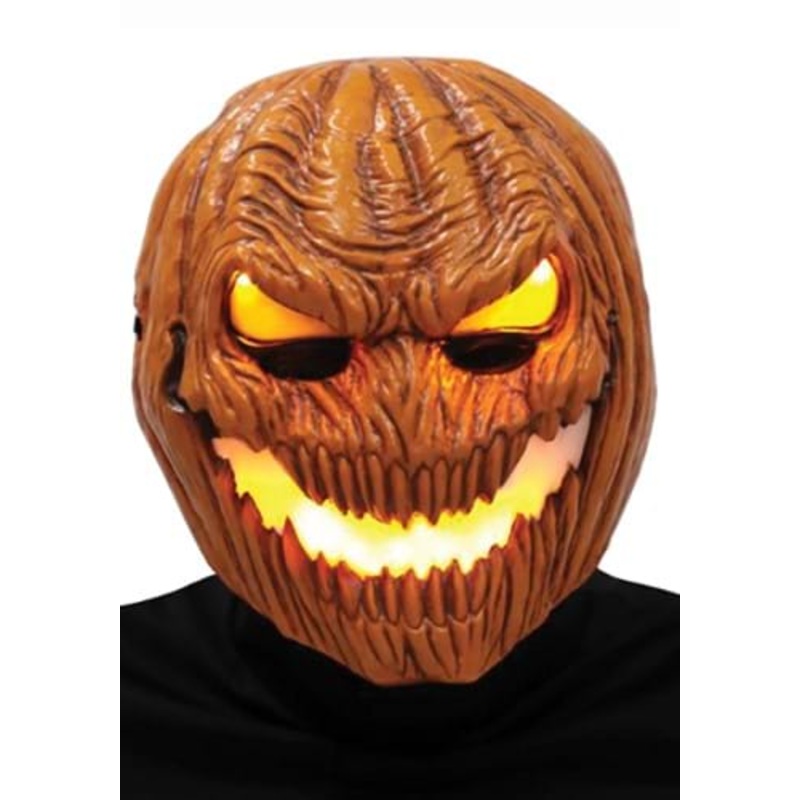 Flame Fiend Hallows Hellion Mask with Hood for Adults