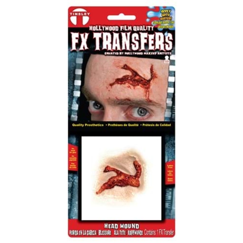 Hollywood Film Quality FX Transfers Head Wound Kit