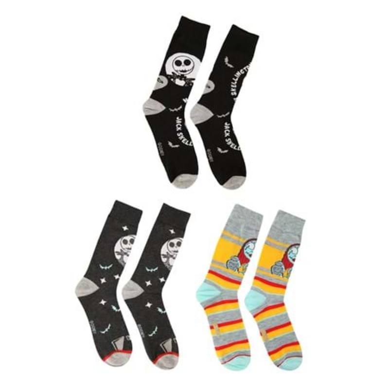 Jack and Sally 3 Pair Casual Socks Pack for Adults.