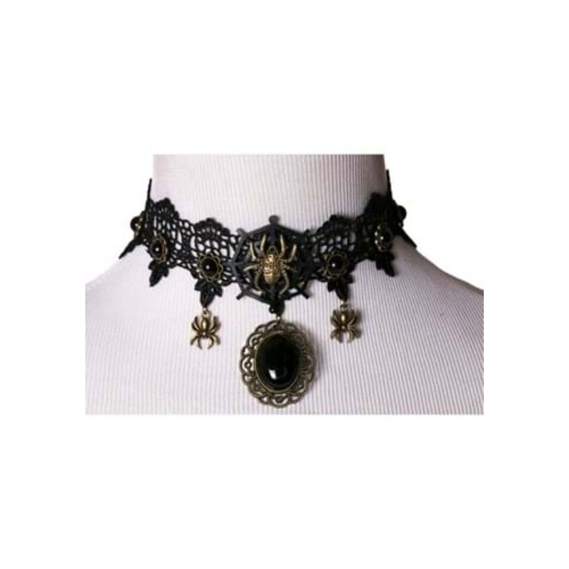 Spider Lace Choker Necklace