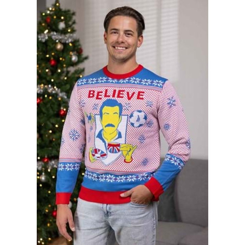 Ted Lasso Believe Ugly Christmas Sweater for Adults
