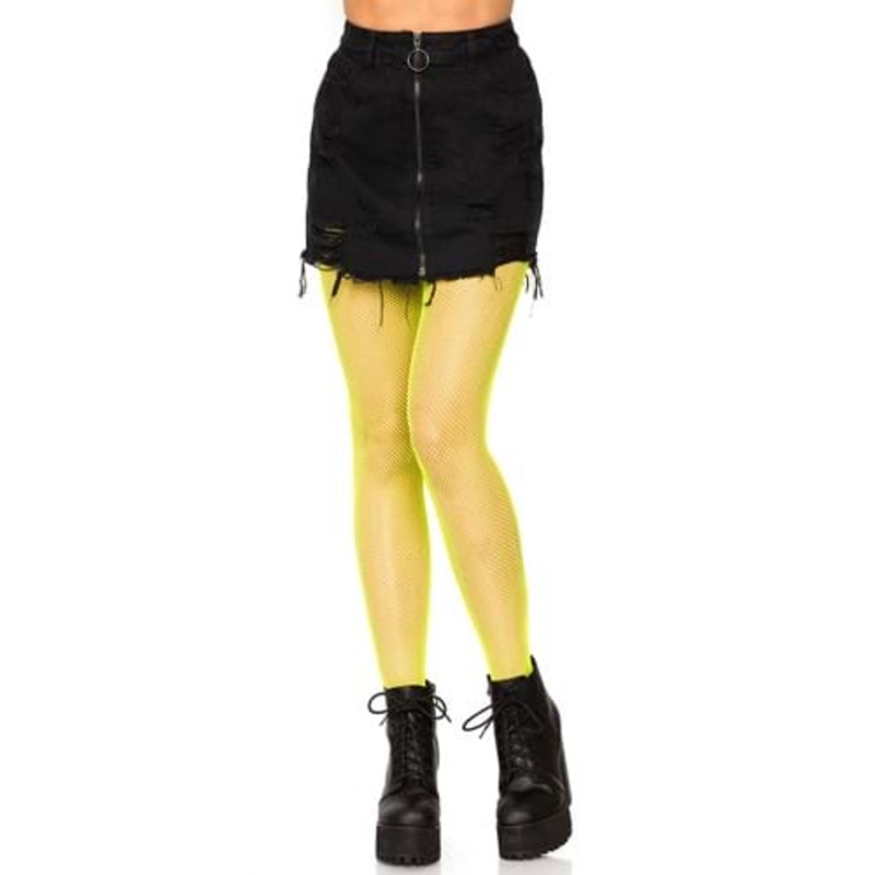 Yellow Nylon Fishnets for Women