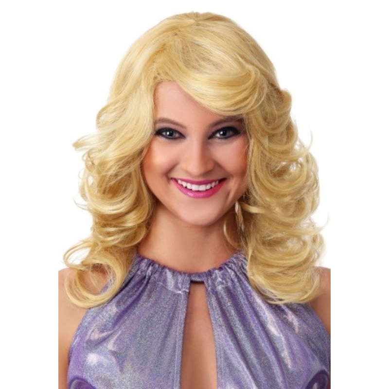 Women's 1970s Feathered Blonde Wig