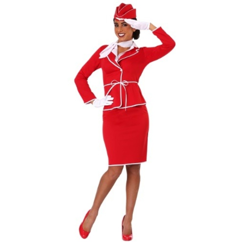 Womens First Class Flight Attendant Costume
