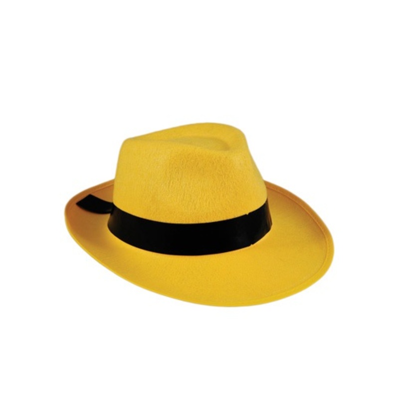 Adult Yellow Fedora Costume Hat