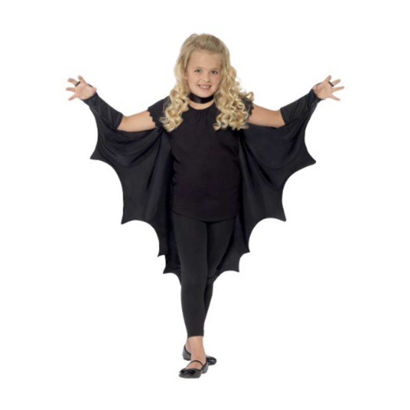 Child Black Bat Wings