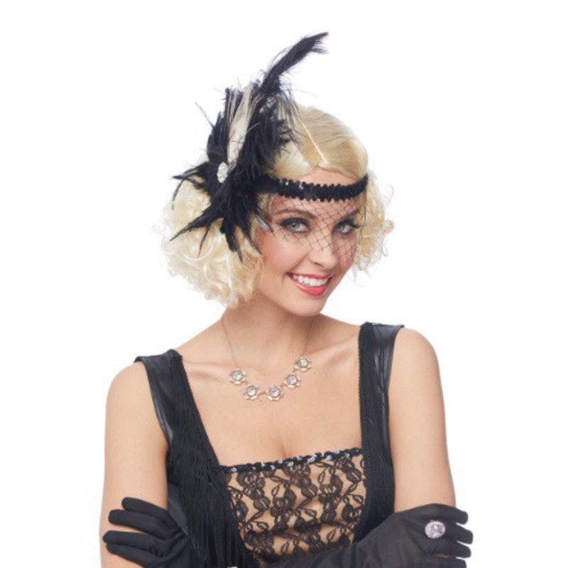 Flapper Headpiece w/ Birdcage Veil