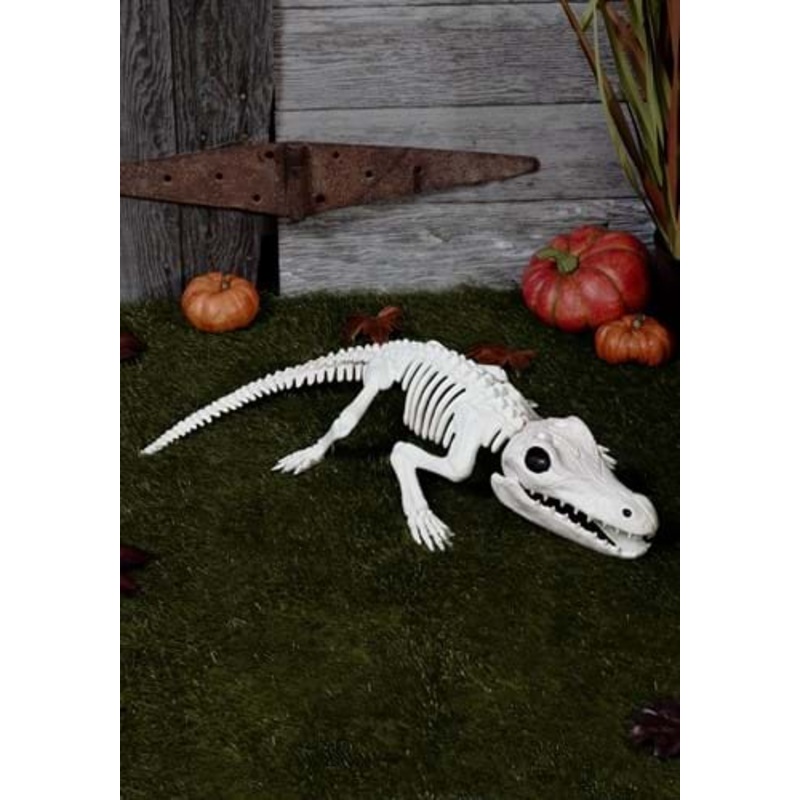 31-Inch Crocodile Skeleton Halloween Decoration