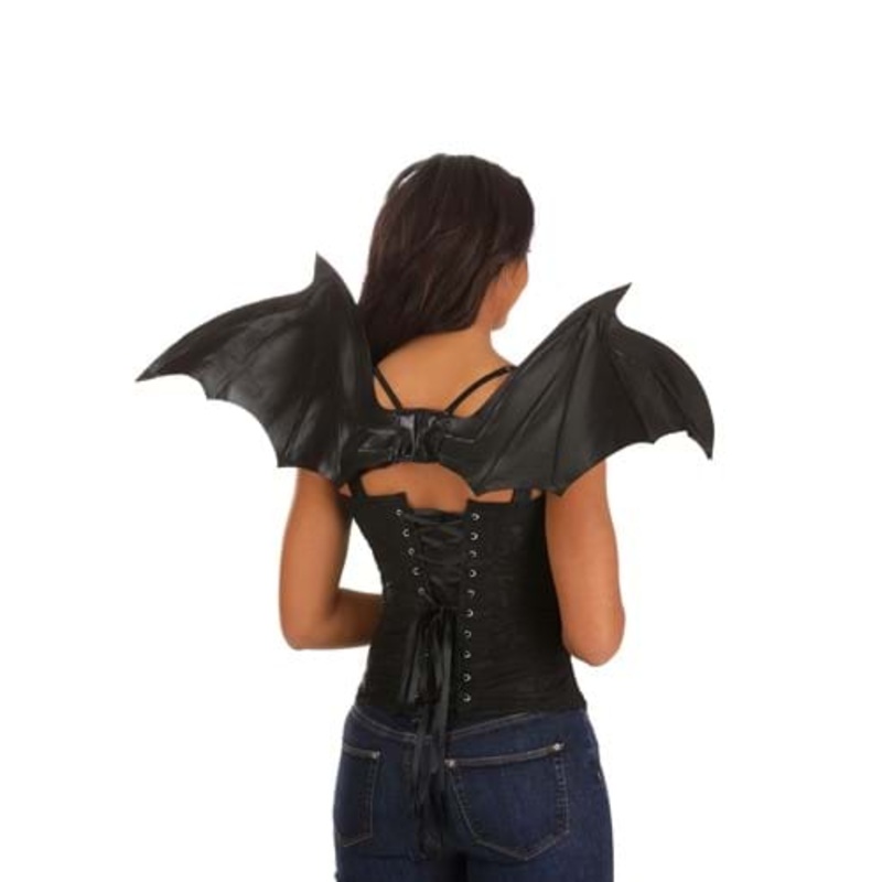 Black Bat Wings Costume Accessory