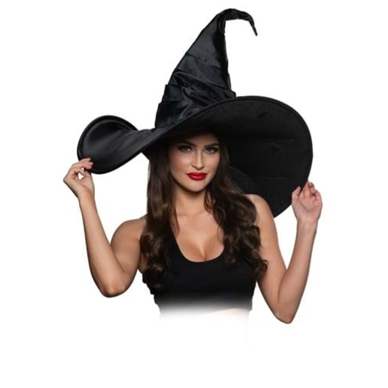 Jumbo Curved Costume Witch Hat for Women