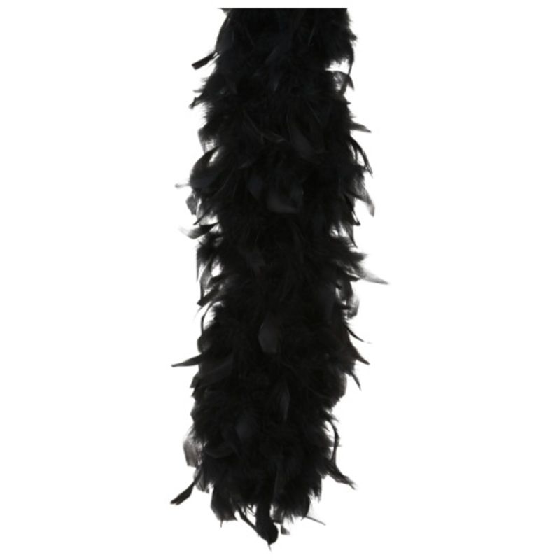 120 Gram Deluxe Black Feather Boa