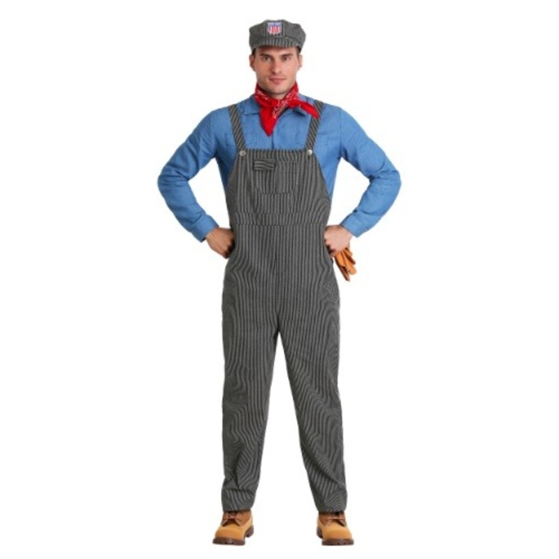 Adult Plus Size Train Engineer Costume