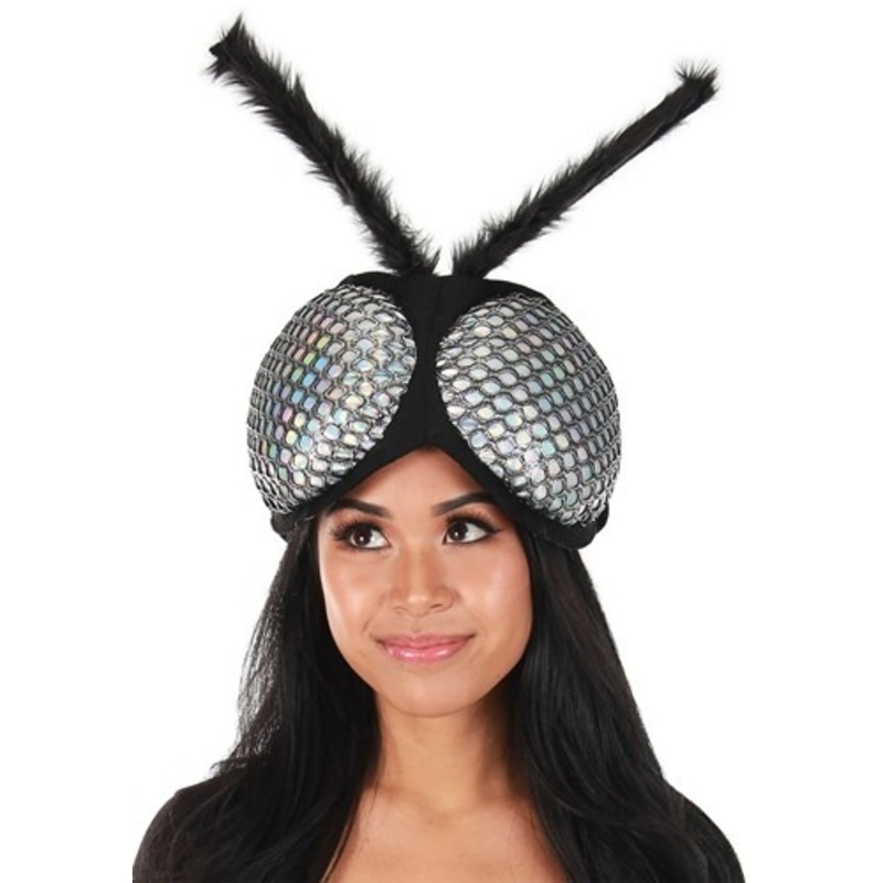 Holographic Fly Eyes Plush Headband Costume Standard