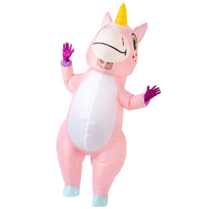 Inflatable Pink Unicorn Costume for Adults