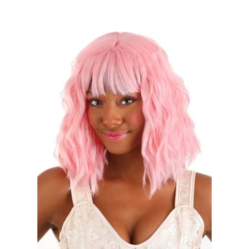 Light Pink Wavy Wig for Women