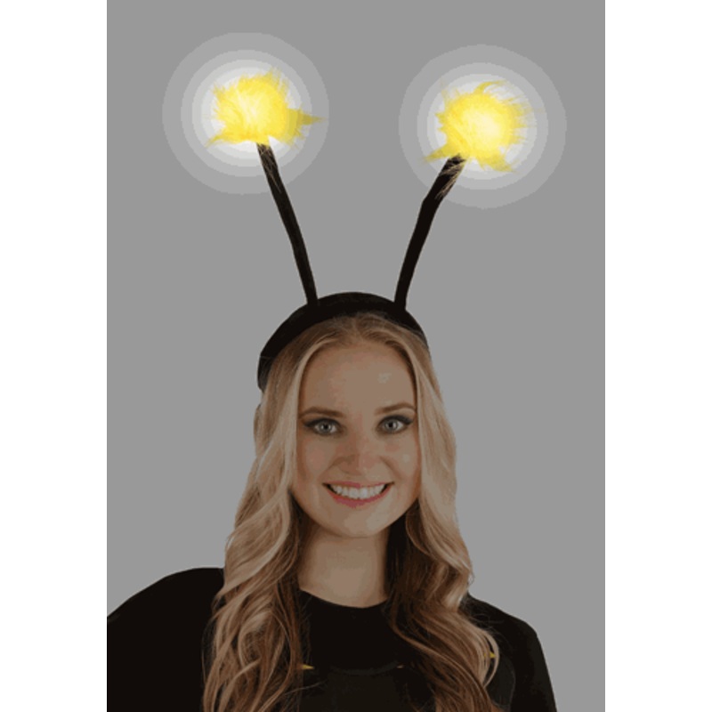 Light Up Pom Antennae LumenEars Headband