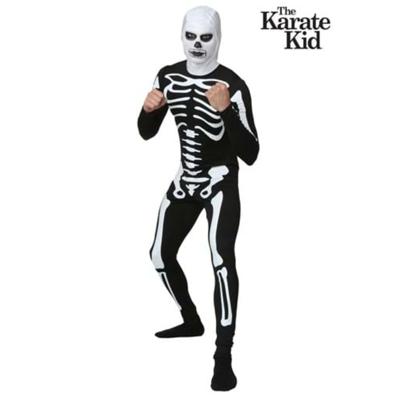 Adult's Plus Size Karate Kid Skeleton Suit Costume 2X